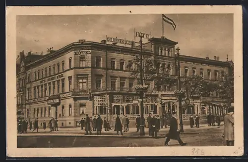 AK Halle a. S., Hotel goldene Kugel