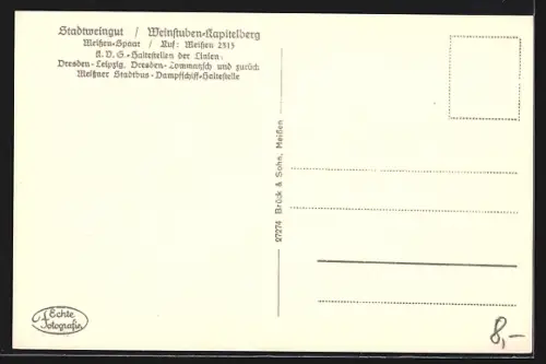 AK Meissen-Spaar, Weingasthaus Kapitelberg
