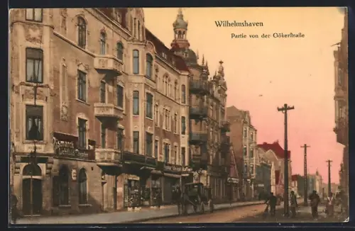 AK Wilhelmshaven, Gökerstrasse mit Bismarck Lichtbild-Theater