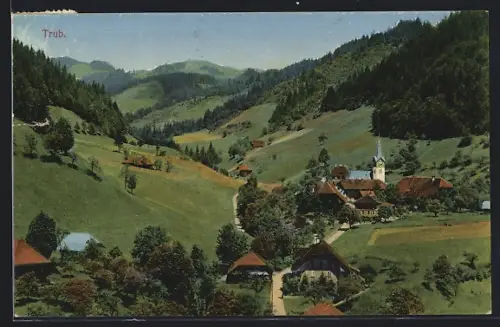 AK Trub, Ortsansicht zwischen den Bergen