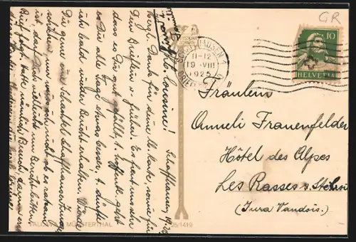 AK Valcava, Strassenpartie mit Gasthaus