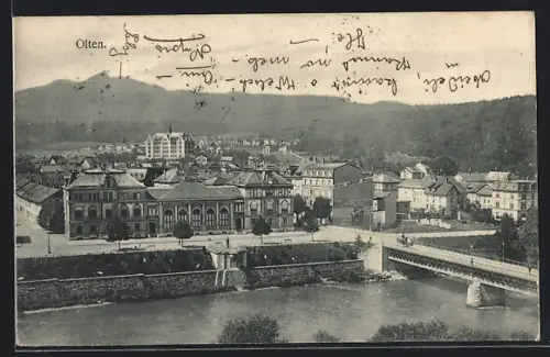 AK Olten, Teilansicht mit Hotel Aarhof Bains