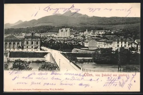 AK Olten, Strassenpartie vom Bahnhof aus gesehen