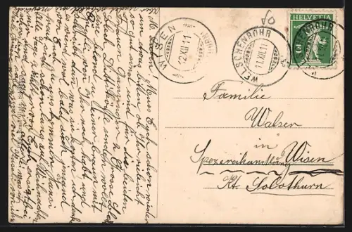 AK Welschenrohr /Rosières, Teilansicht mit Kirche