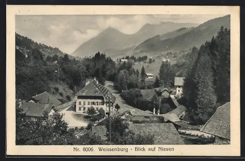 AK Weissenburg, Teilansicht mit Blick auf Niesen