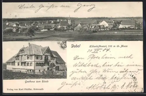 AK Dobel / Enz, Gasthaus Zum Rössle, Panorama