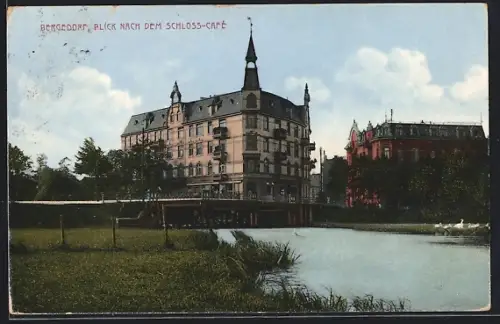 AK Hamburg-Bergedorf, Blick nach dem Schloss-Cafe