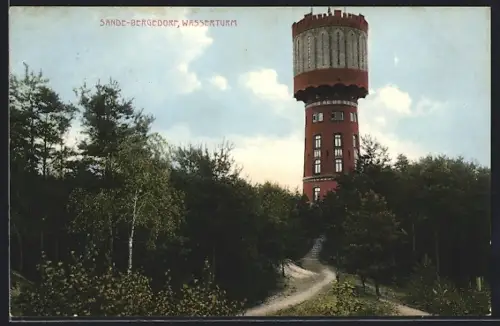 AK Hamburg-Sande, Partie am Wasserturm