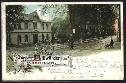 AK Hamburg-Billwärder, Moorfleth, Motiv von J. W. v. Have`s Etablissement