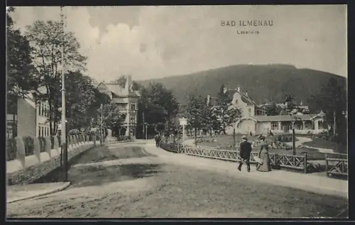 AK Bad Ilmenau, Sanatorium Dr. Wisel u. Lesehalle