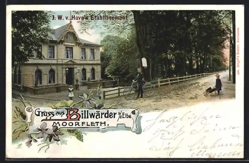AK Hamburg-Billwärder, Moorfleth, Motiv von J. W. v. Have`s Etablissement