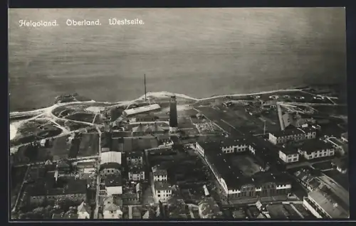 AK Helgoland, Oberland mit Leuchtturm, Westseite
