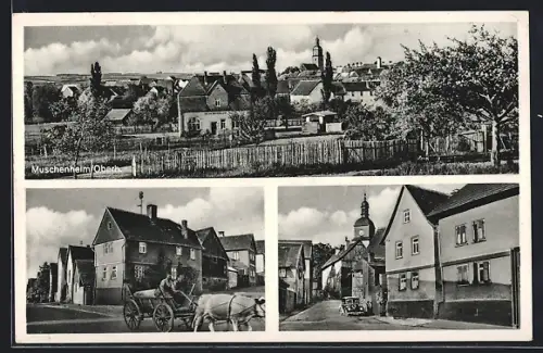 AK Muschenheim /Oberh., Teilansicht, Strassenpartie, Ortspartie