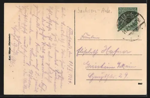 AK Förderstedt, Teilansicht mit Strassenpartie