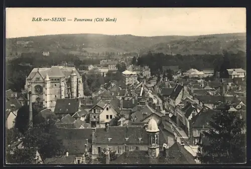 AK Bar-sur-Seine, Panorama, Côté Nord