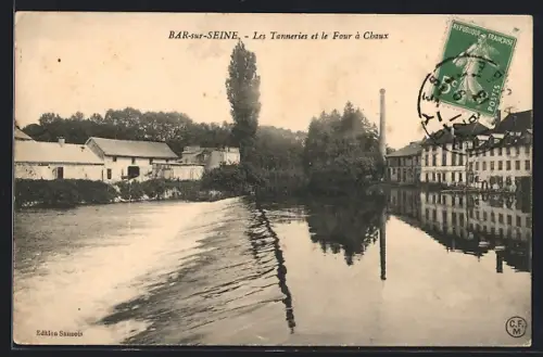 AK Bar-sur-Seine, Les Tanneries et le Four à Chaux