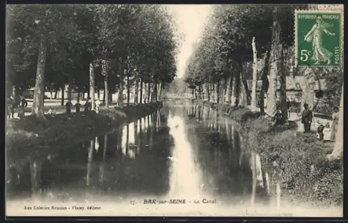 AK Bar-sur-Seine, Le Canal