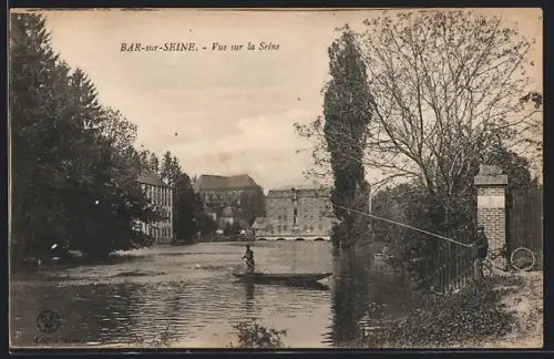 AK Bar-sur-Seine, Vue sur la Seine