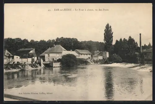 AK Bar-sur-Seine, Le Four à chaux, vu des Ponts