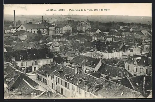 AK Arcis-sur-Aube, Panorama de la Ville, côté Sud-Ouest