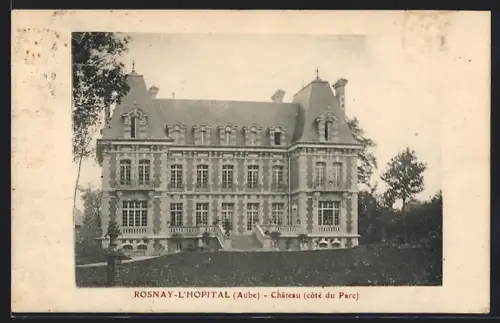 AK Rosnay-l`Hôpital /Aube, Château, côté du Parc