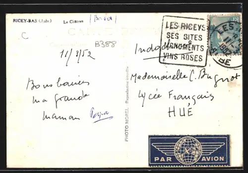 AK Ricey-Bas /Aube, Le Château et ses jardins verdoyants