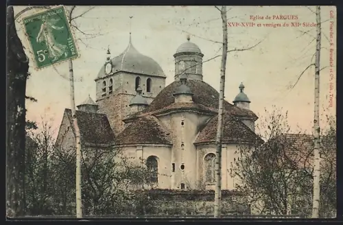 AK Pargues, Église, XVIe-XVIIe et vestiges du XIIe Siècle
