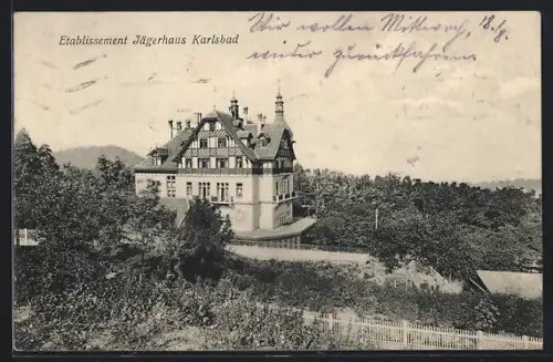 AK Karlsbad, Gasthof Jägerhaus