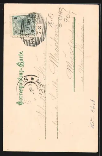 AK Franzensbad, Russiche Kirche mit Strassenpartie