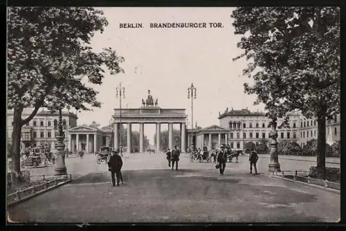 AK Berlin, Fernblick auf das Brandenburger Tor
