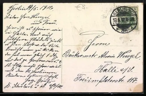 AK Berlin, Fernblick auf das Brandenburger Tor