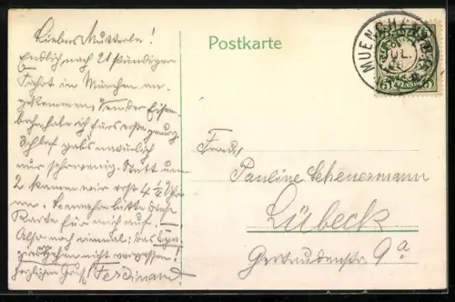 AK München, Prinzregenten-Terrasse mit Friedensdenkmal