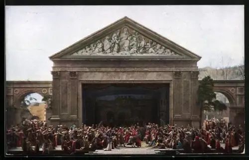 AK Oberammergau, Passionsspiele, 1922, Einzug in Jerusalem