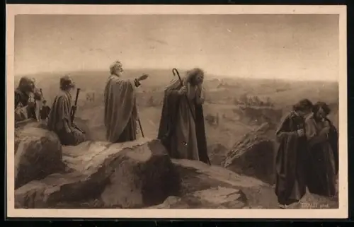 AK Passionsspiele Oberammergau 1922, Jesus weint über Jerusalem