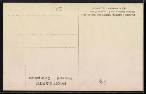 AK Oberammergau, Passionsspiel 1900, Jesus vor Pilatus
