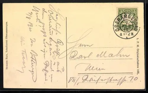 AK Oberammergau, Das Passions-Theater mit Labergebirge, Zuschauerraum