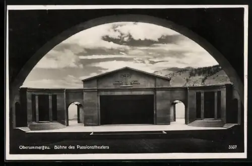AK Oberammergau, Passionsspiele, Bühne des Passionstheaters