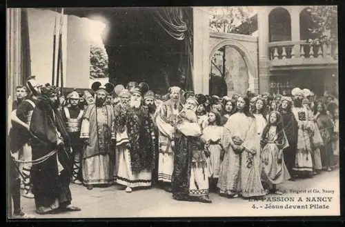 AK Nancy, La Passion, Jésus devant Pilate