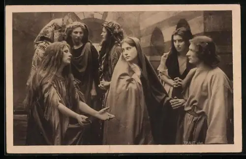 AK Passionsspiele Oberammergau 1922, Die klagenden Frauen