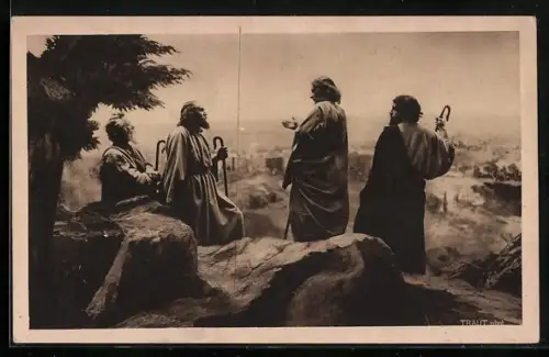 AK Oberammergau, Passionsspiele 1922, Gang nach Jerusalem