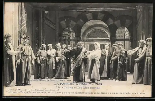 AK Nancy, La Passion 1905, Judas et les Marchands
