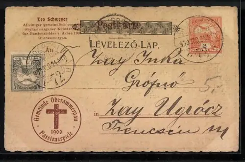 AK Oberammergau, Passionsspiele 1900, Petrus verleugnet Christus