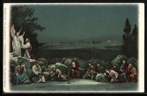 AK Oberammergauer Passionsspiel, Christus am Ölberg