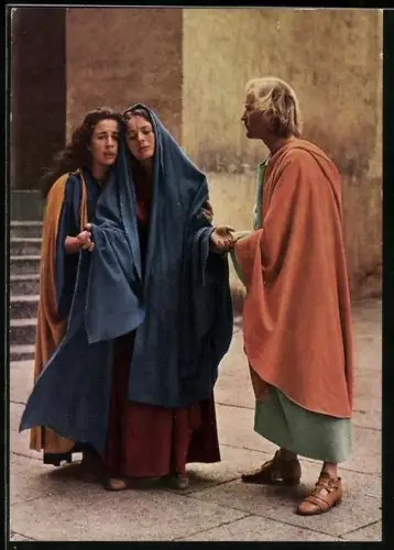 AK Oberammergau, Passionsspiele 1960, Maria erblickt Jesus auf dem Kreuzweg