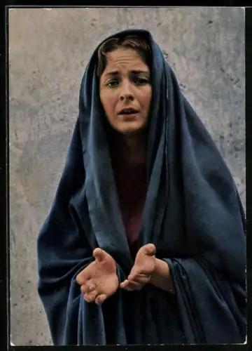 AK Oberammergau, Passionsspiele 1960, Mariadarstellerin Irmgard Dengg