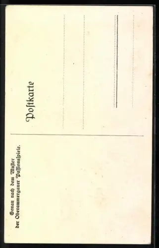 AK Oberammergau, Johannes dargestellt von August Fassnacht