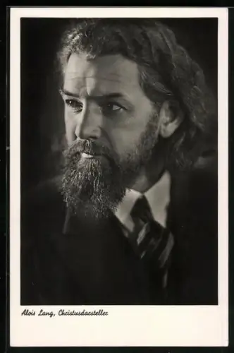AK Portrait von Alois Lang, Christusdarsteller