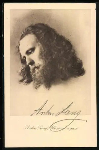 AK Oberammergau, Anton Lang im Porträt