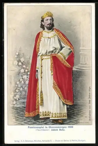 AK Oberammergau, Passionsspiele 1900, Aufnahme aus dem Jahr 1890