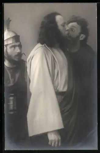 AK Passionsspiele Oberammergau 1910, Jesus, Der Verrat
